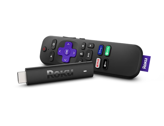 Roku Stick & Remote On Side